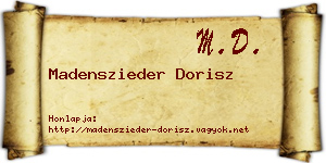 Madenszieder Dorisz névjegykártya